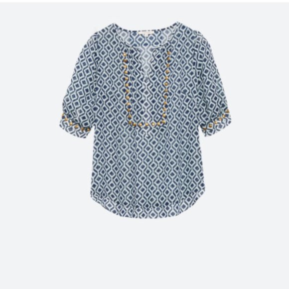 41 Hawthorn Moni Geo Printed Studded Blouse - Picture 2 of 7